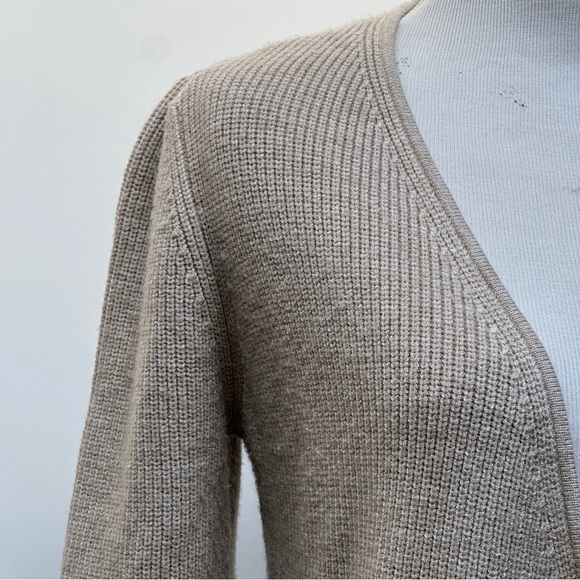 Abercrombie & Fitch Soft A&F Collection Cardigan Longline Tie Front Beige XS - Picture 3 of 9